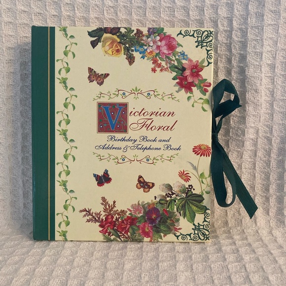 Unknown Other Victorian Floral Birthday Book With Address Telephone